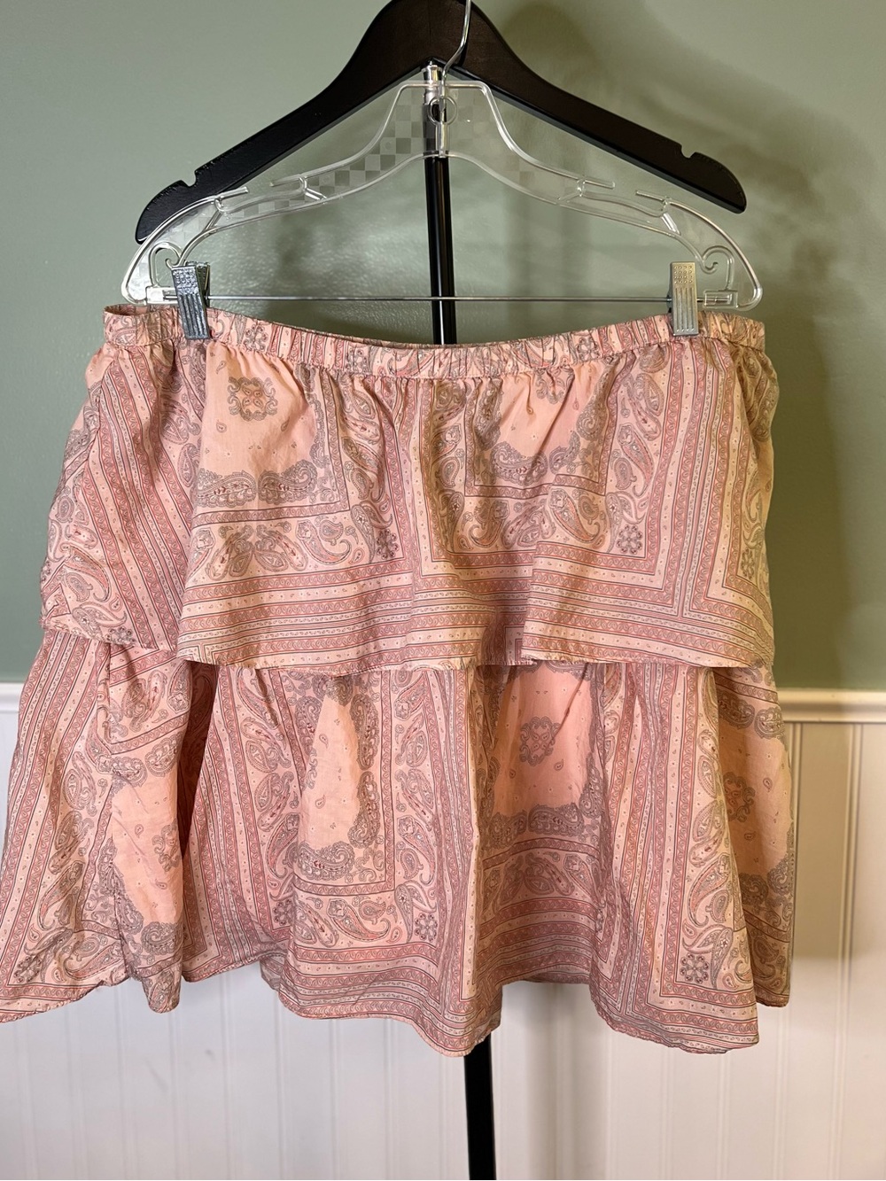 Universal Thread Pink Paisley Tiered Mini Skirt. Size XXL